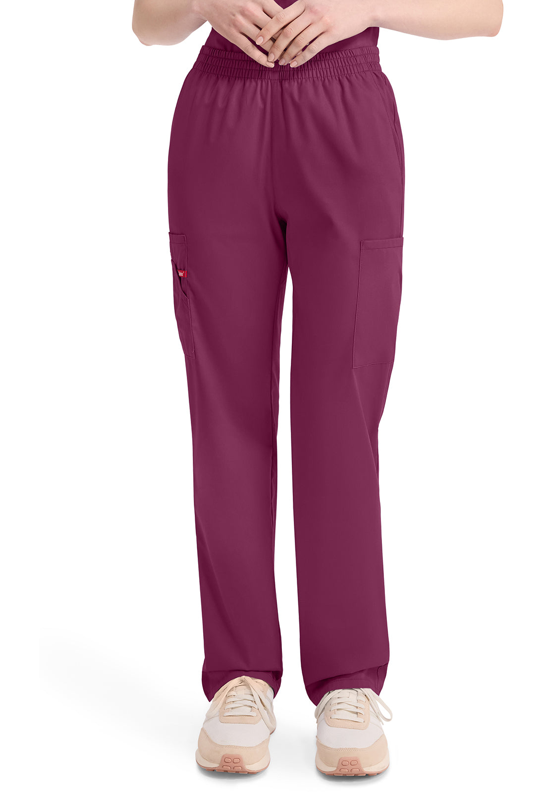 Dickies DKE86106 Natural Rise Tapered Leg Pull-on Pant - Wine (front)
