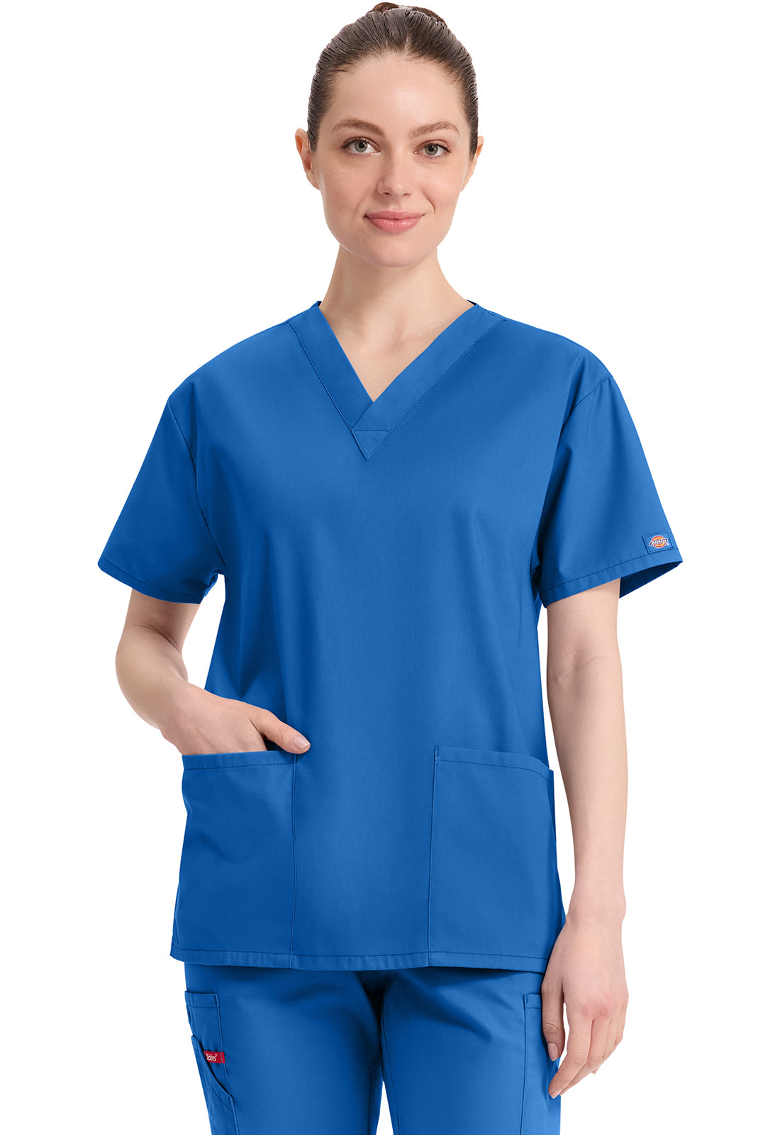 Dickies DKE86706 V-Neck Top - Royal (front)
