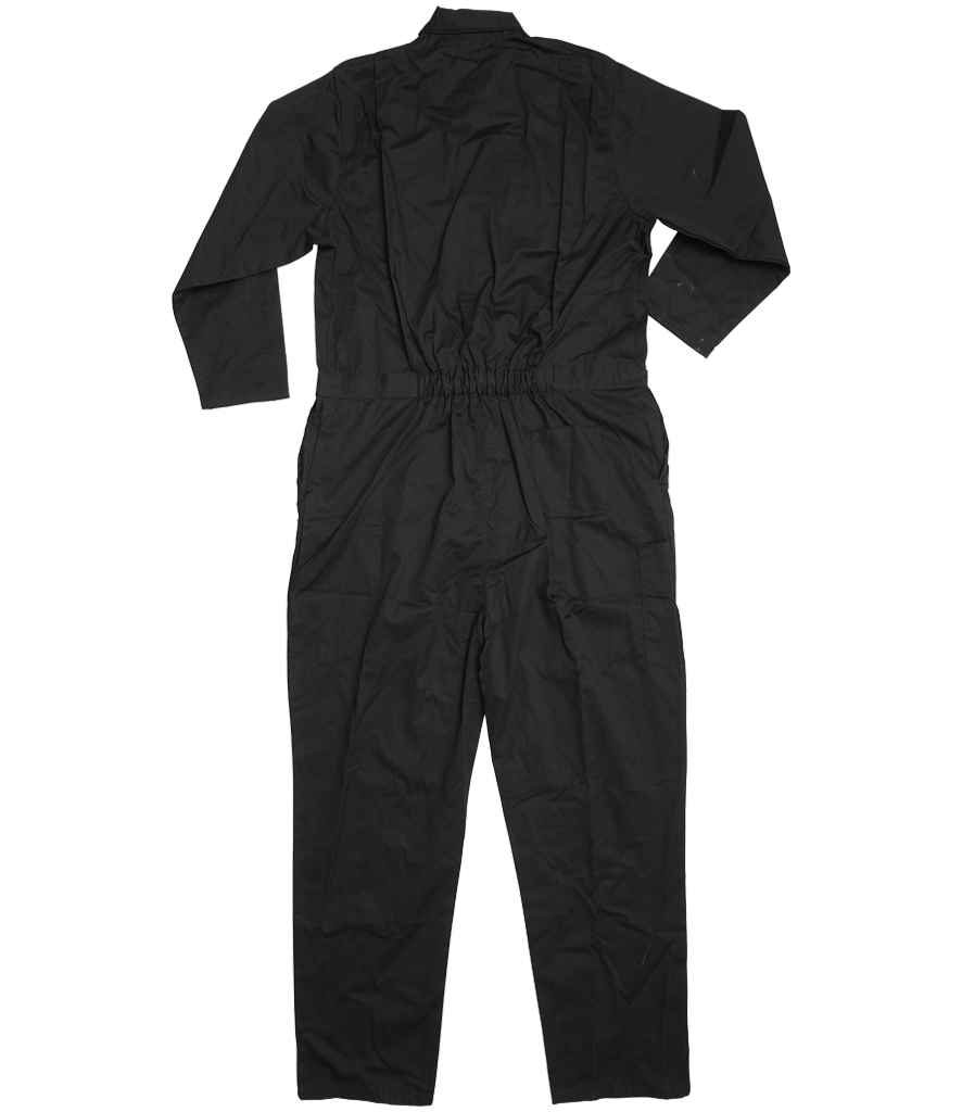 Warrior Stud Front Coverall in Black, back view