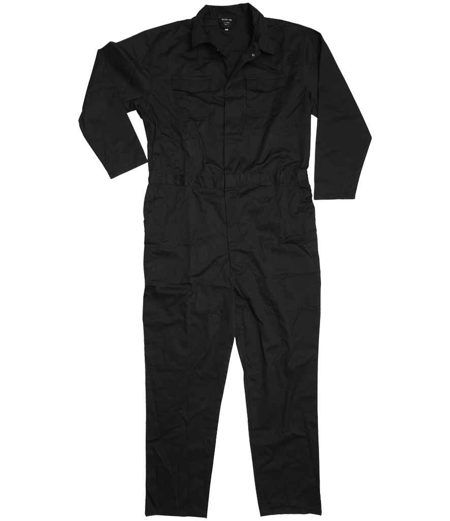 Warrior Stud Front Coverall in Black, front view