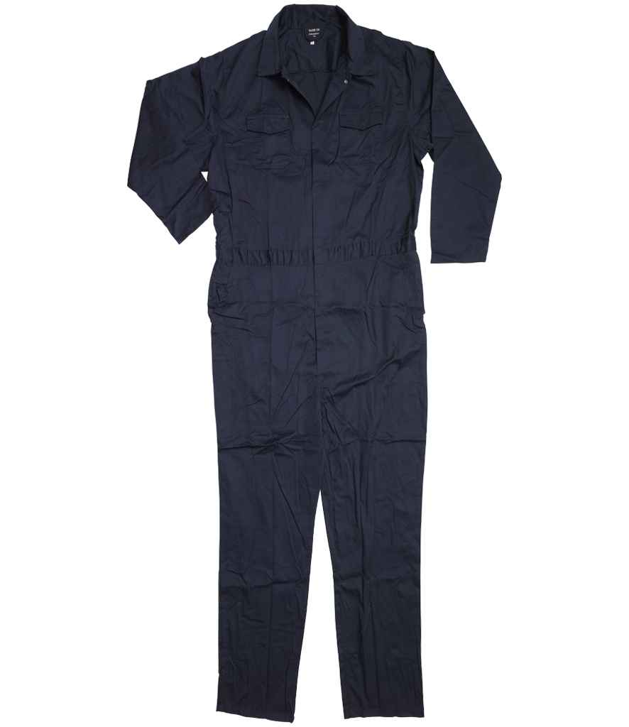 Warrior Stud Front Coverall in Navy, front view