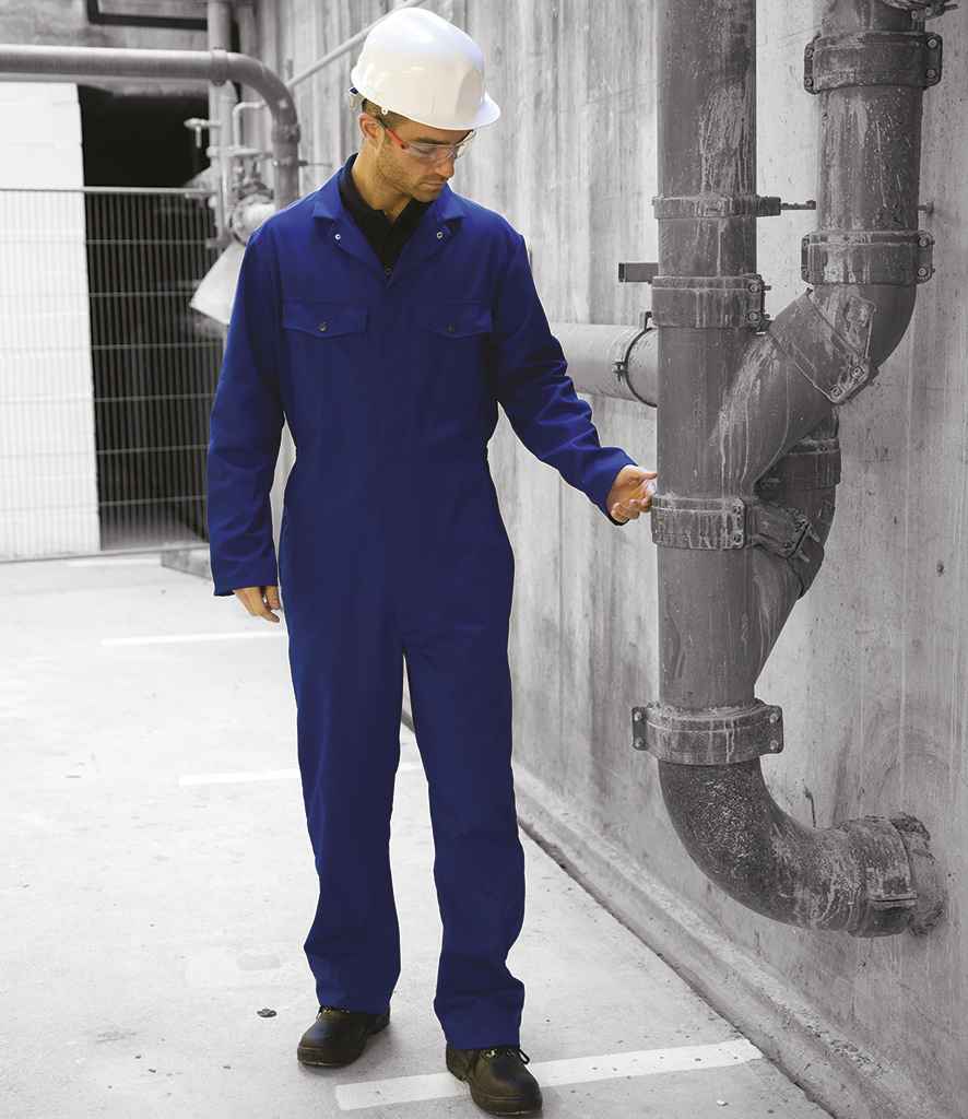 Warrior Stud Front Coverall in Navy