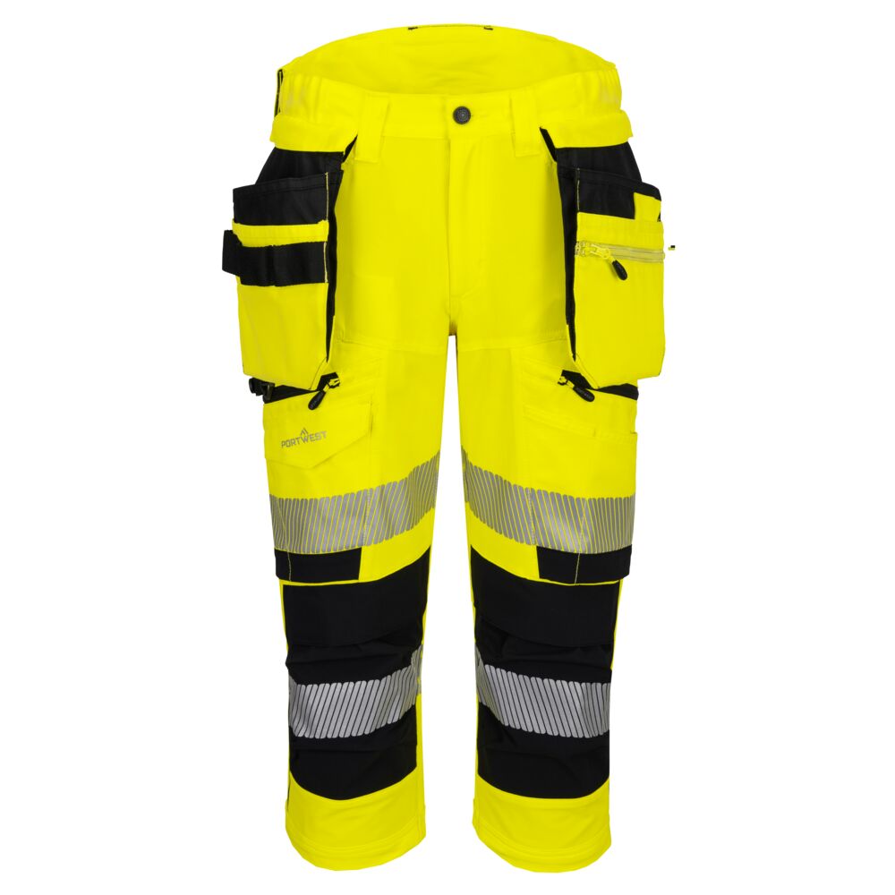Portwest DX4 Hi-Vis Pirate Pant in Yellow/Black, main product image