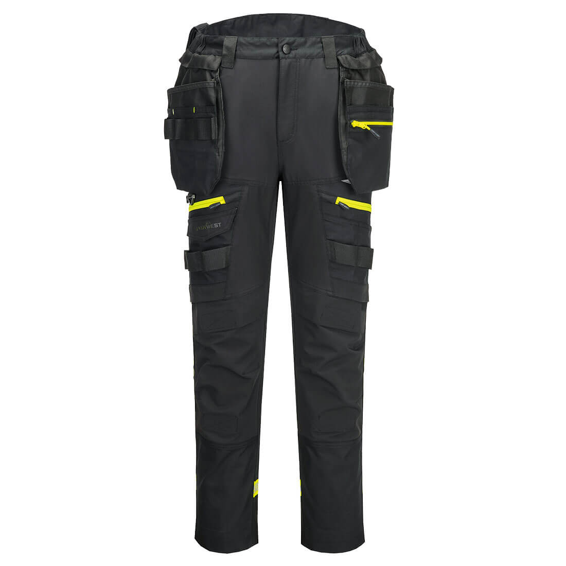 Portwest DX4 Lightweight Detachable Holster Pocket Trousers in Black, main product image