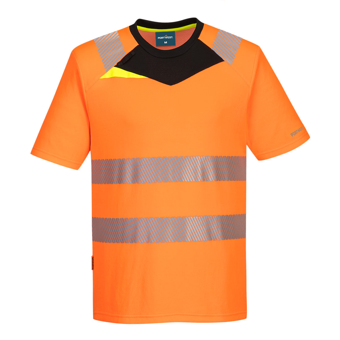 Portwest DX4 Hi-Vis T-Shirt S/S in Orange/Black, main product image