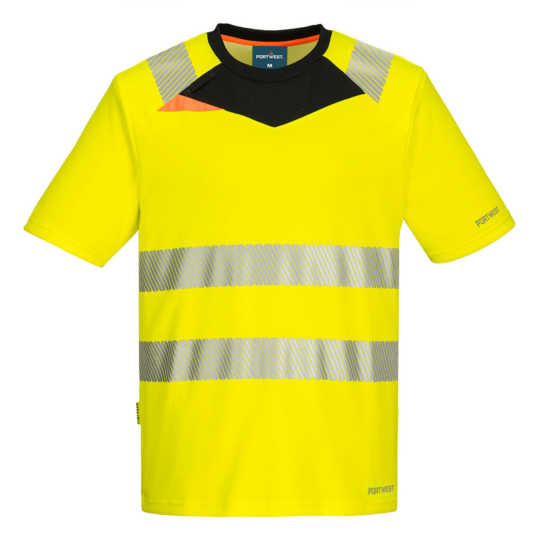 Portwest DX4 Hi-Vis T-Shirt S/S in Yellow/Black, image 2