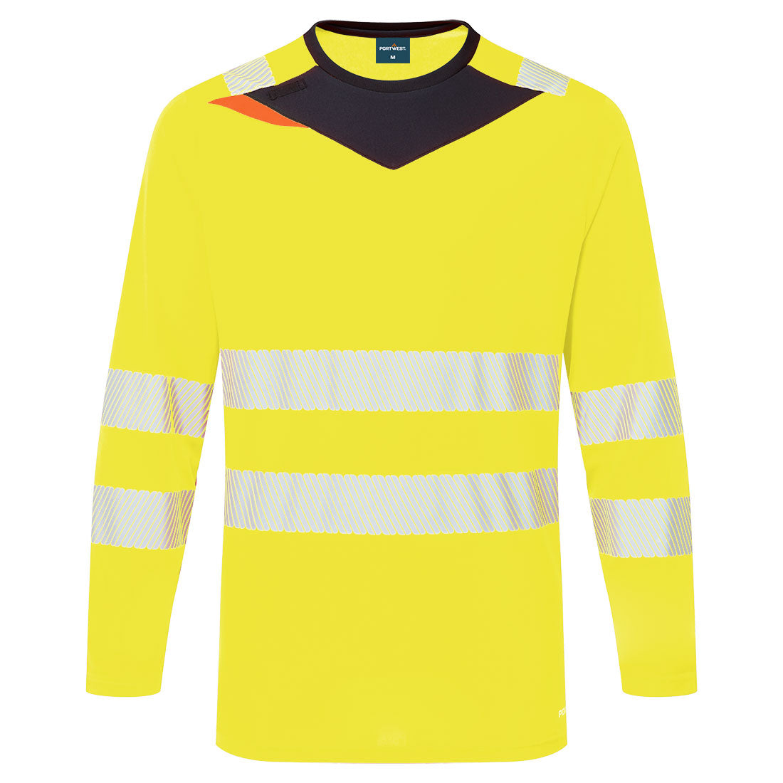 Portwest DX4 Hi-Vis T-Shirt L/S in Yellow/Black, image 2