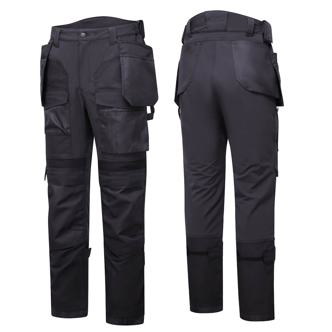 Portwest DX4 Floor Layers Trousers in Black, main product image