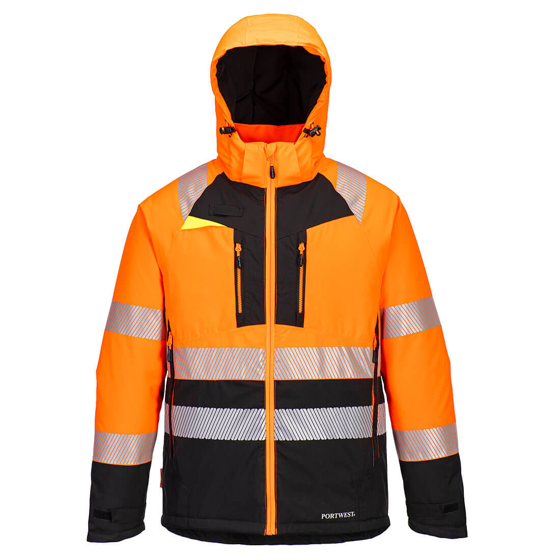 Portwest DX4 Hi-Vis Class 2 Winter Jacket in Orange/Black, main product image