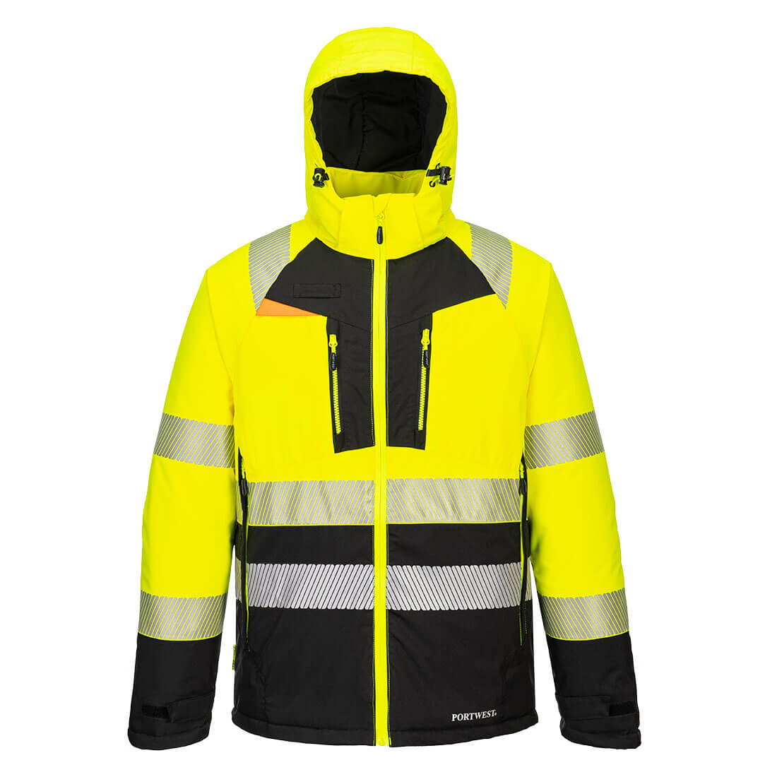 Portwest DX4 Hi-Vis Class 2 Winter Jacket in Yellow/Black, image 2