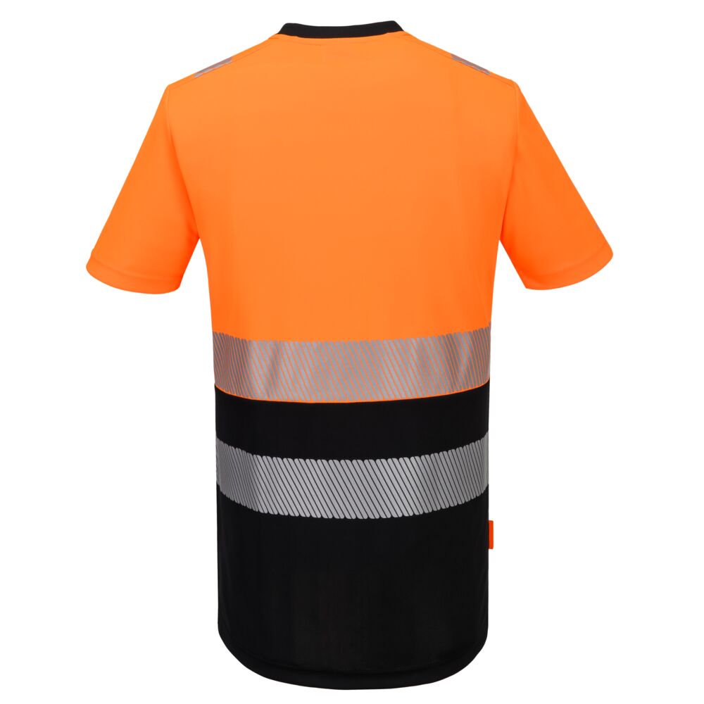 Portwest DX434 DX4 Hi-Vis Class 1 T-Shirt S/S in Orange/Black, back view