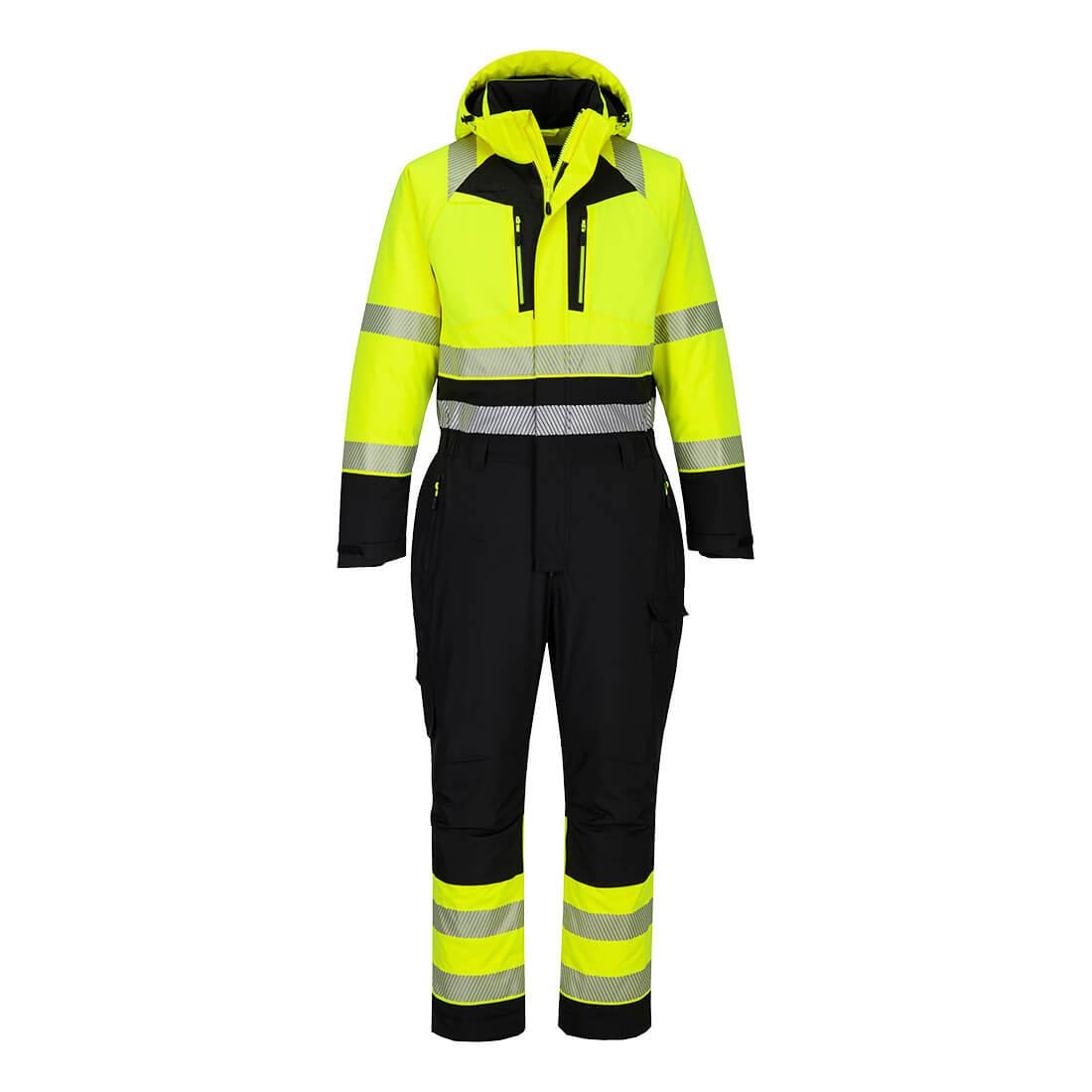 Portwest DX4 Hi-Vis Winter Coverall in Yellow/Black, image 2