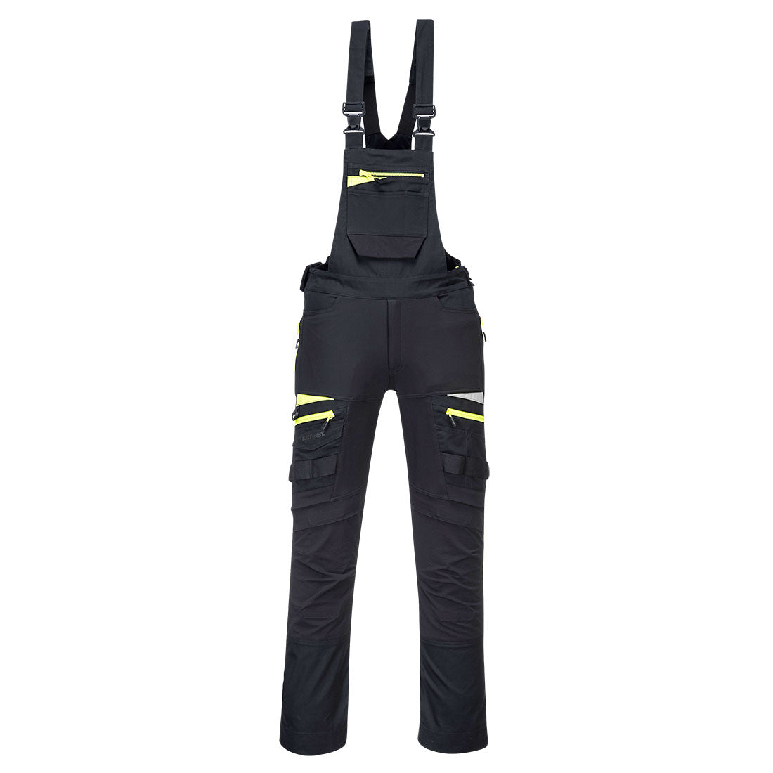 Portwest DX4 Work Bib and Brace in Black, main product image