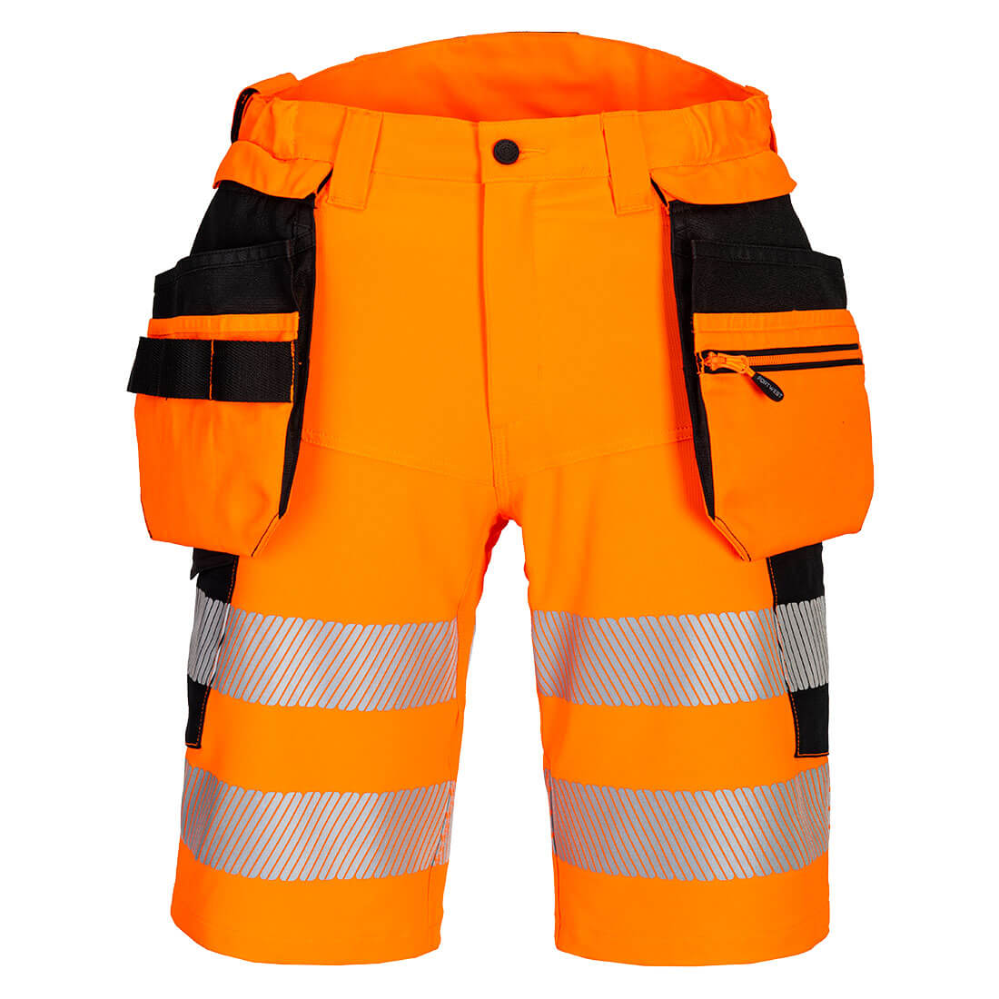 Portwest DX4 Hi-Vis Holster Pocket Shorts in Orange/Black, main product image