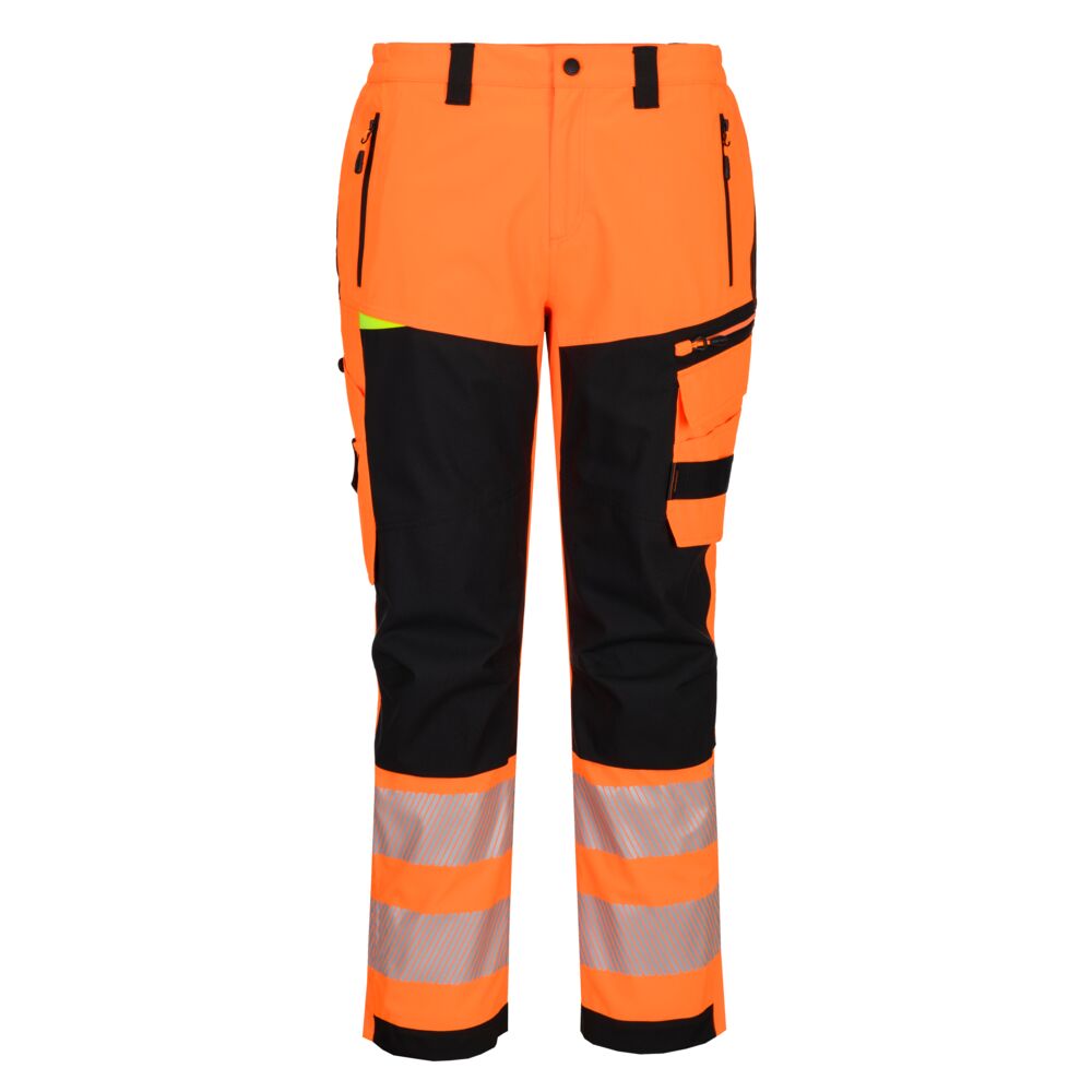 Portwest DX4 Hi-Vis Rain Trouser in Orange/Black, main product image
