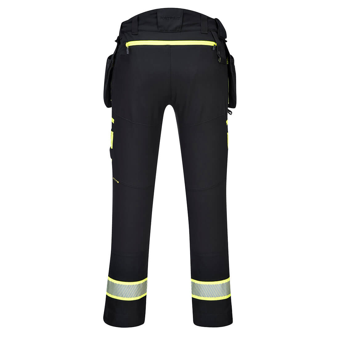 Portwest DX452 DX4 Women's Detachable Holster Pocket Trousers in Black, back view