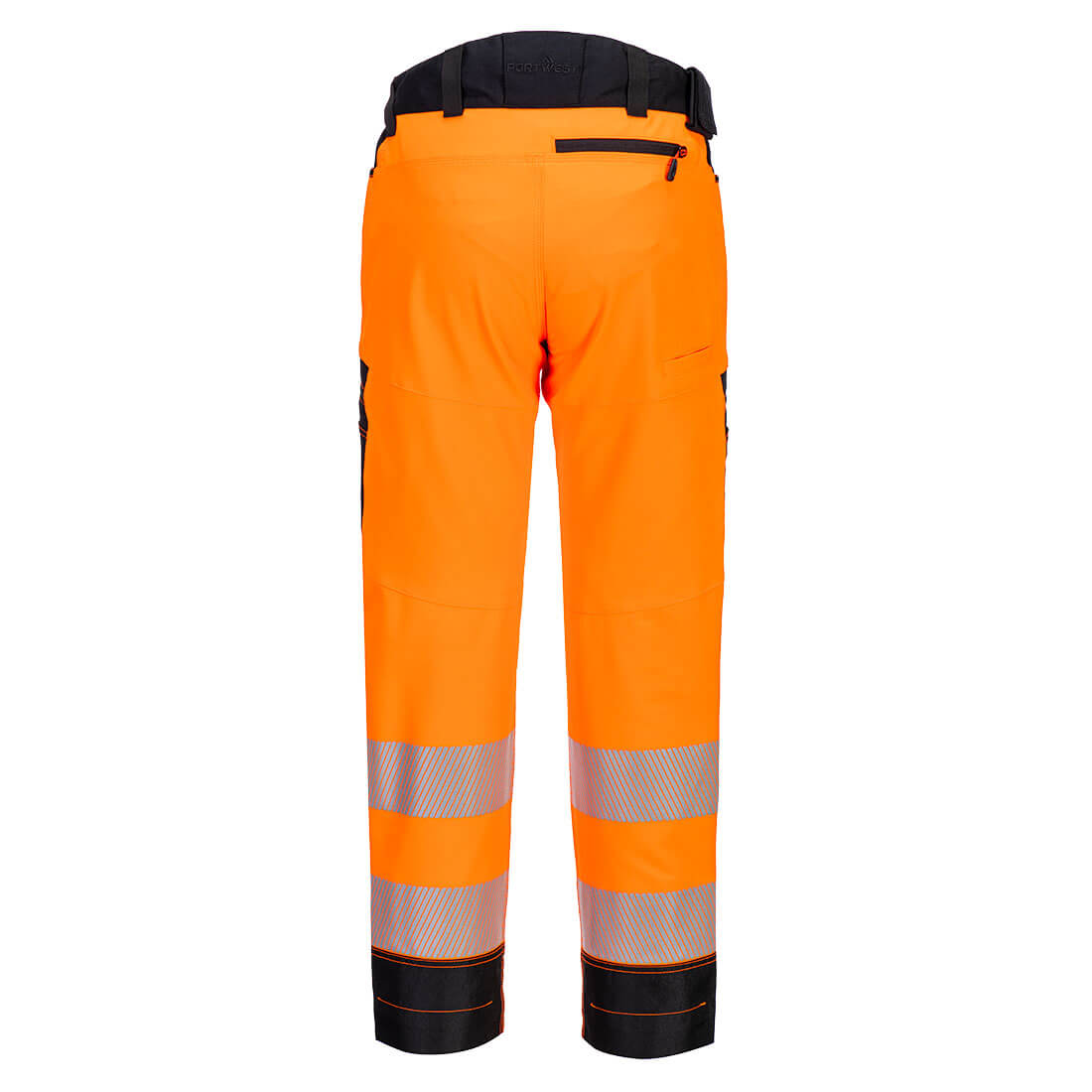 Portwest DX453 DX4 Hi-Vis Service Trousers in Orange/Black, back view