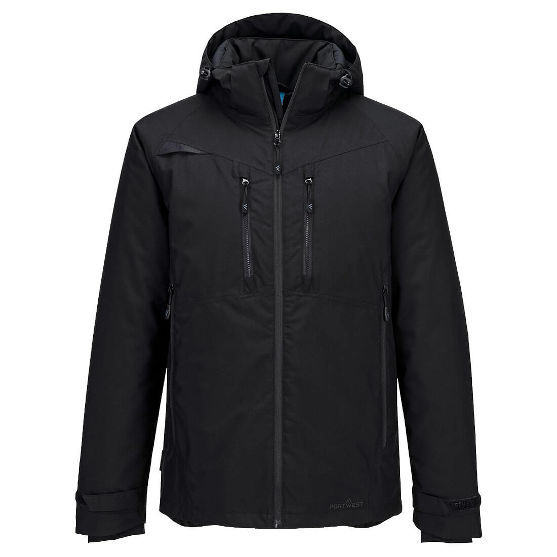 Portwest DX4 Winter Jacket in All Black, main product image