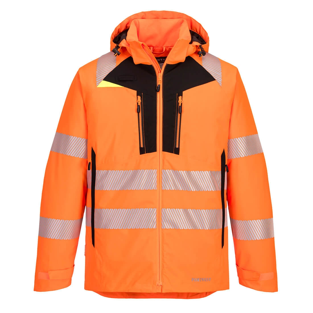 Portwest DX4 Hi-Vis Winter Jacket in Orange/Black, main product image