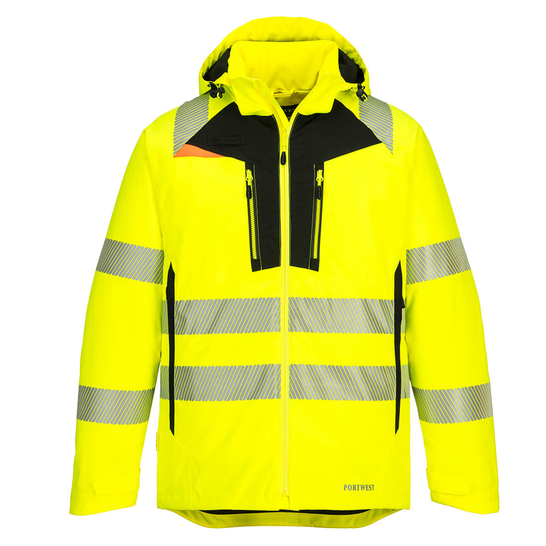 Portwest DX4 Hi-Vis Winter Jacket in Yellow/Black, image 2