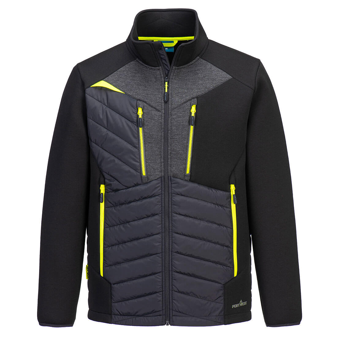 Portwest DX4 Hybrid Baffle Jacket in Black, main product image