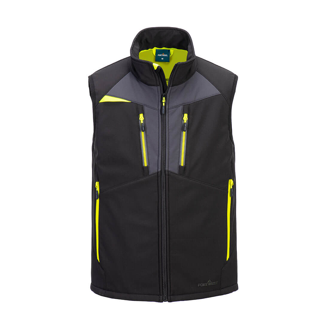 Portwest DX4 Softshell Bodywarmer in Black, main product image