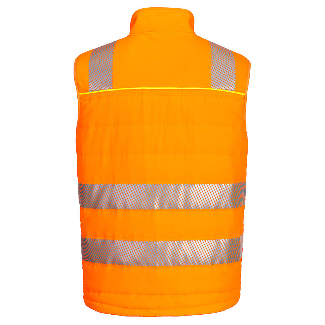 Portwest DX479 DX4 Hi-Vis Hybrid Baffle Bodywarmer in Orange/Black, back view