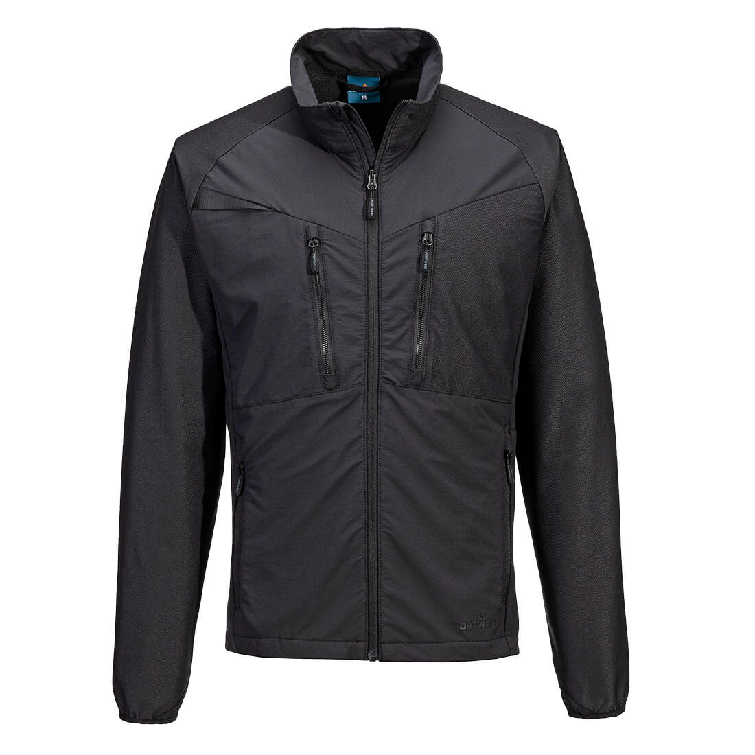 Portwest DX4 Lightweight Stretch Work Jacket in All Black, main product image