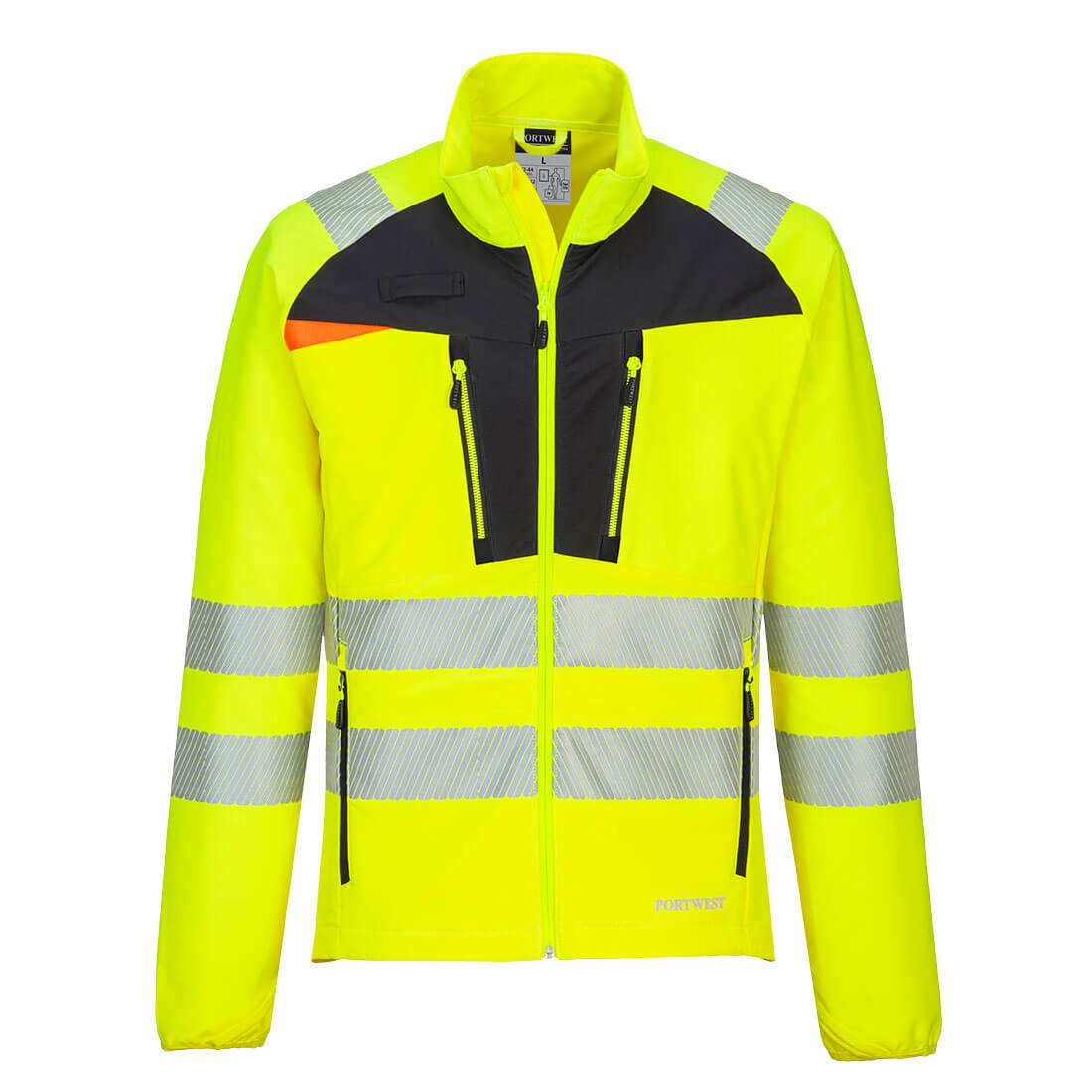 Portwest DX4 Hi-Vis Lightweight Stretch Work Jacket in Yellow/Black, image 2