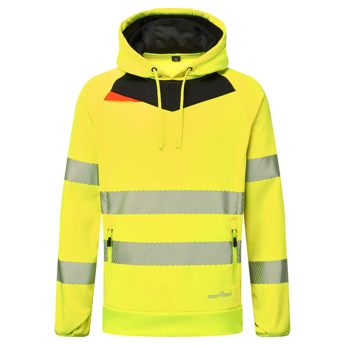 Portwest DX4 Hi-Vis Overhead Hoodie in Yellow/Black, image 2