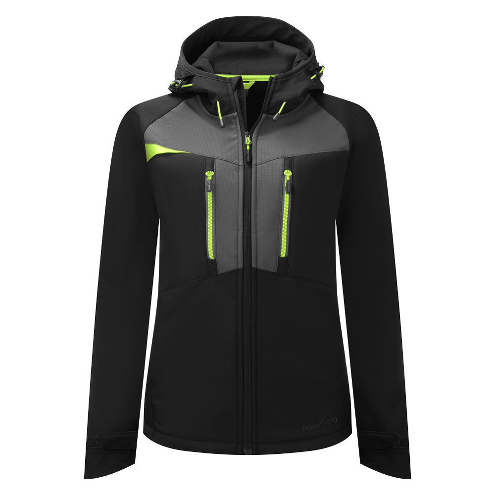 Portwest DX4 Women's Softshell in Black, main product image