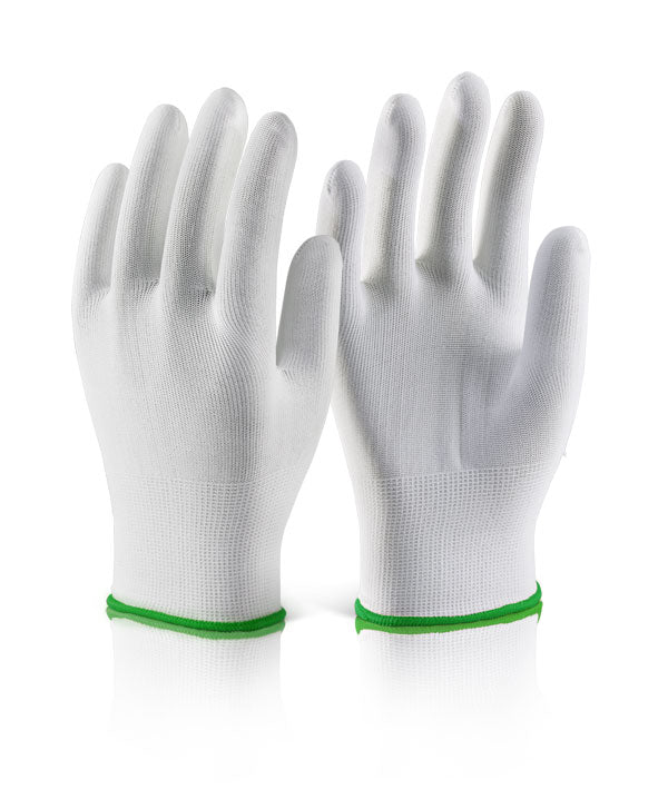 Click Polyester Knitted Liner Glove White Lge (Size 9), main product image