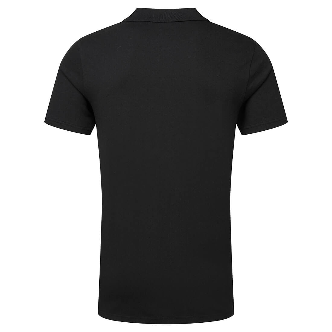 Portwest EC210 Cotton Recyclable Polo Shirt S/S in Black, back view