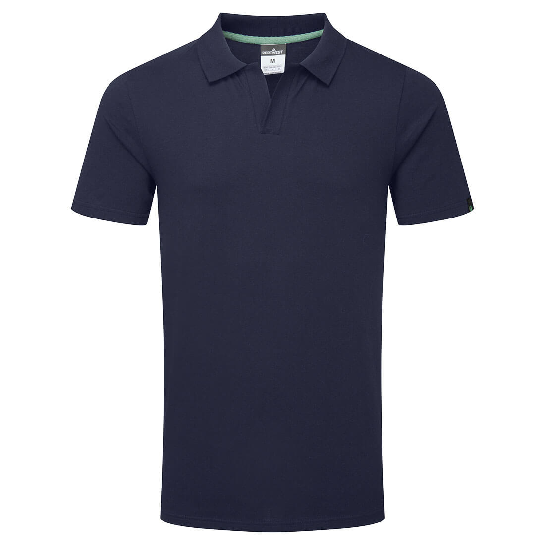 Portwest Cotton Recyclable Polo Shirt S/S in Navy, image 2