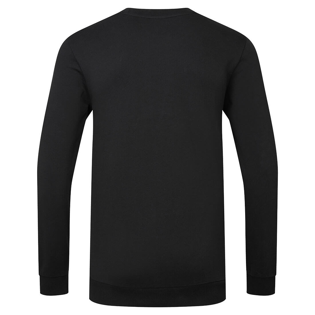 Portwest EC300 Cotton Recyclable Sweatshirt in Black, back view