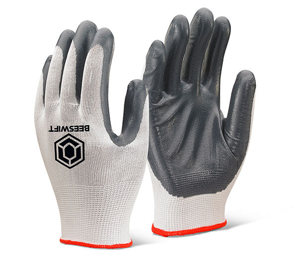 Click BEESWIFT NITRILE PALM COATED POLYESTER GLOVES, main product image