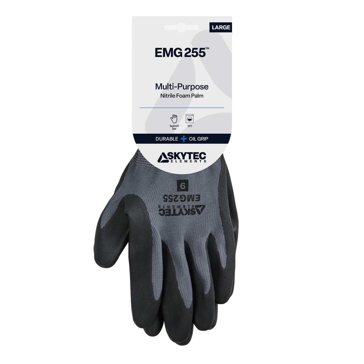 Skytec Elements EMGR255 Retail Polyester Nitrile Foam Glove