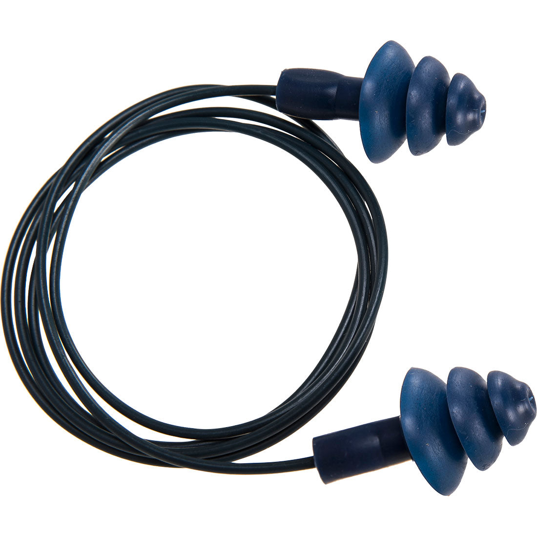 Portwest Detectable TPR Corded Ear Plugs (50 Pairs) in Blue, main product image