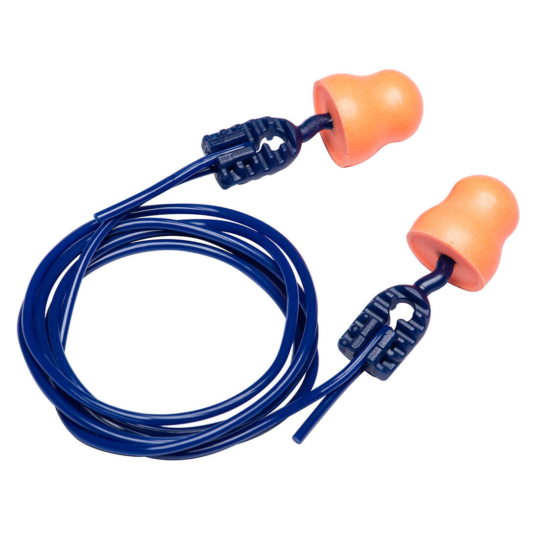Portwest Easy Fit PU Ear Plugs Corded (200 Pairs) in Orange, main product image
