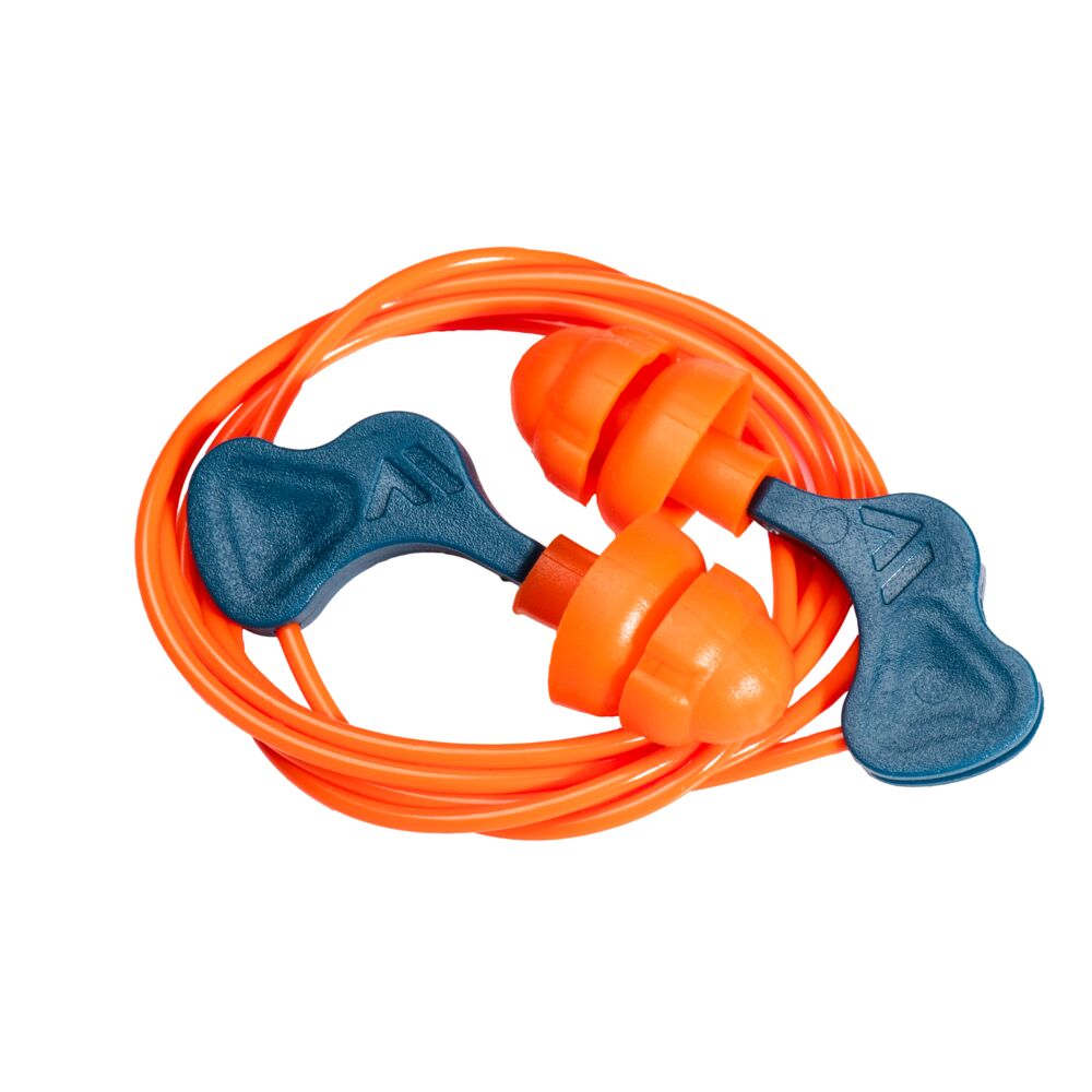 Portwest Easy Fit TPR Ear Plugs (50 Pairs) in Orange, main product image