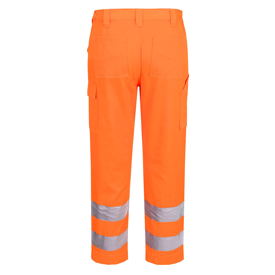 Portwest ES046 ES1 Essential Hi-Vis Work Trouser in Orange, back view