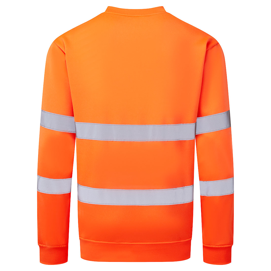 Portwest ES303 ES1 Essential Hi-Vis Sweatshirt in Orange, back view