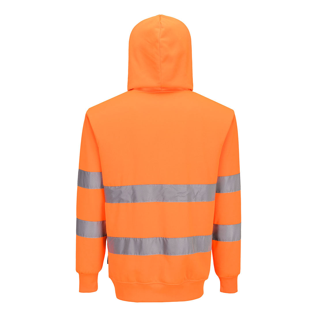Portwest ES304 ES1 Essential Hi-Vis Hooded Sweatshirt in Orange, back view