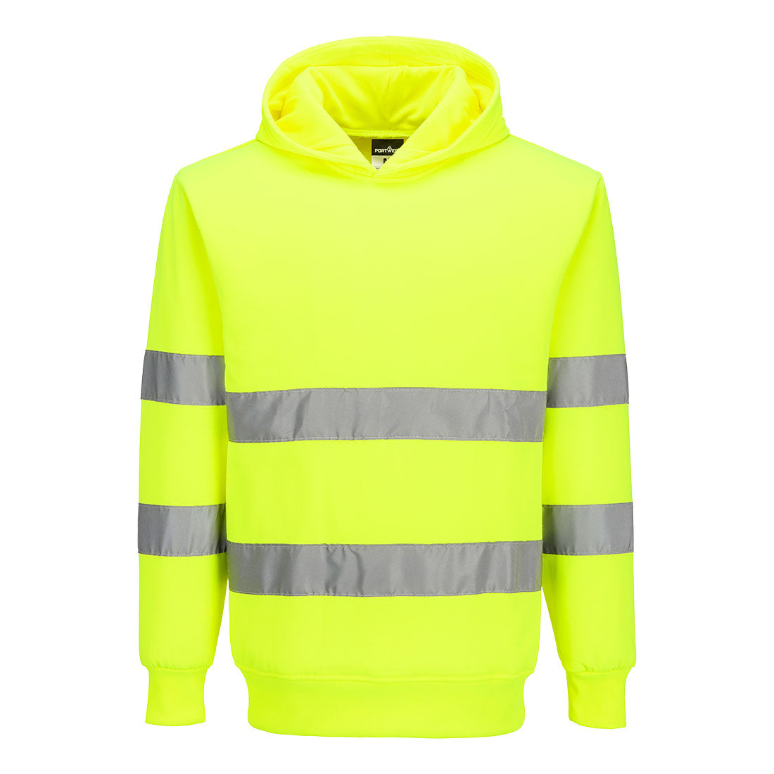 Portwest ES1 Essential Hi-Vis Hooded Sweatshirt in Yellow, image 2