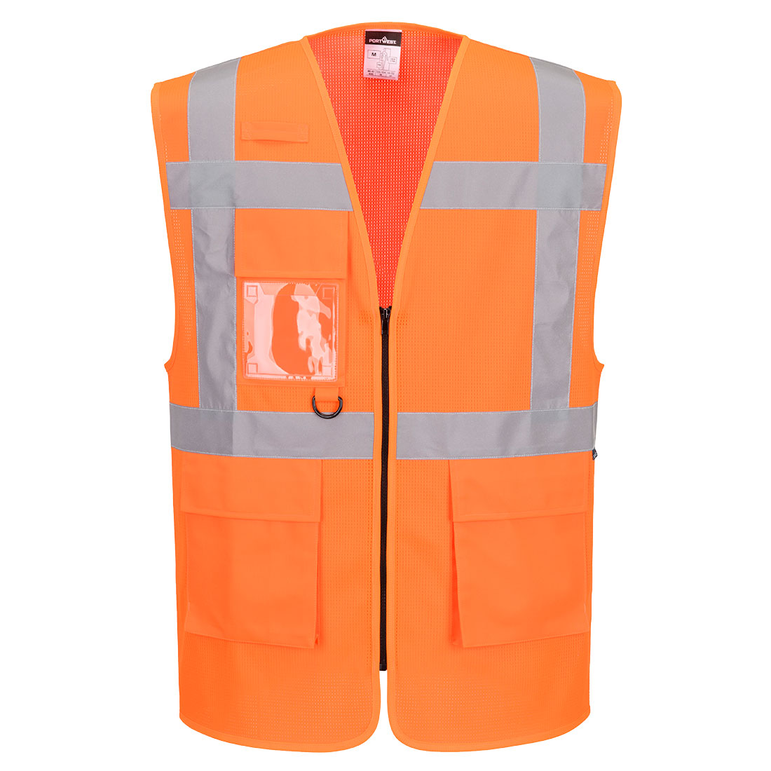 Portwest ES1 Essential Hi-Vis Mesh Executive Vest in Orange, main product image