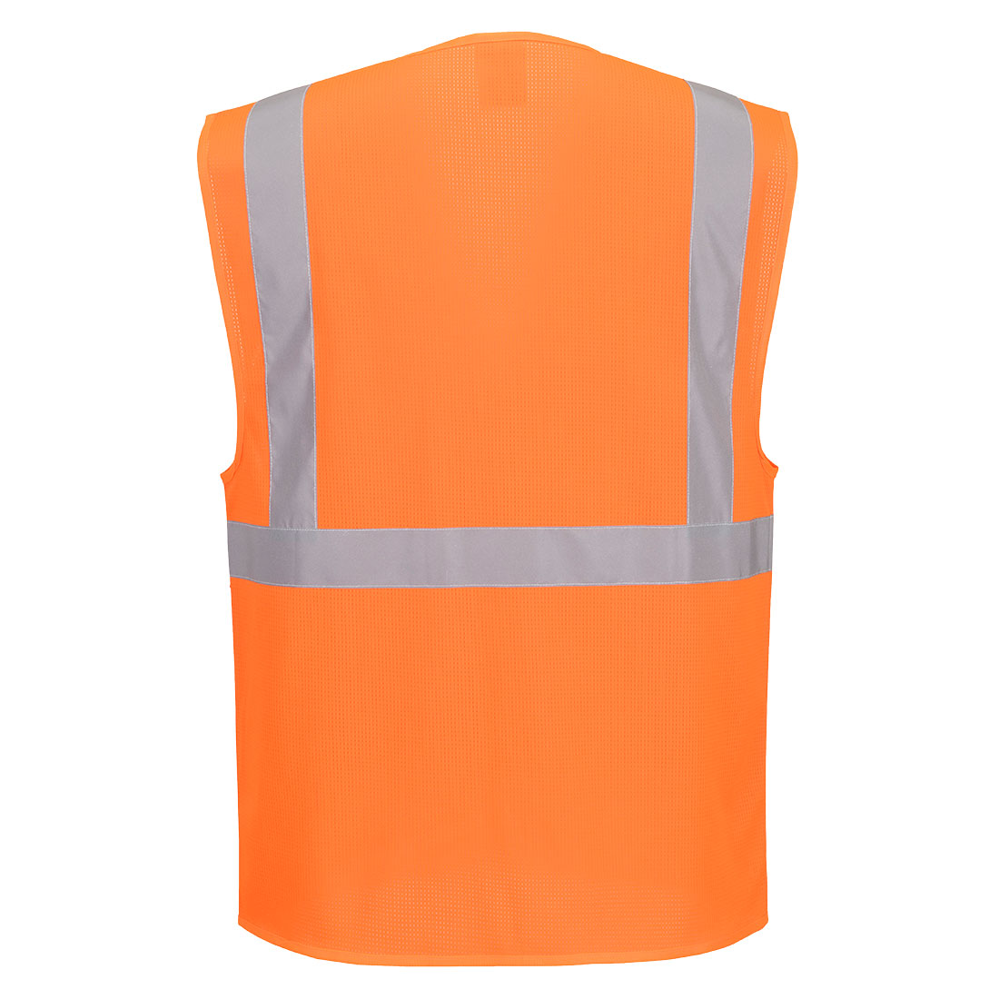 Portwest ES376 ES1 Essential Hi-Vis Mesh Executive Vest in Orange, back view