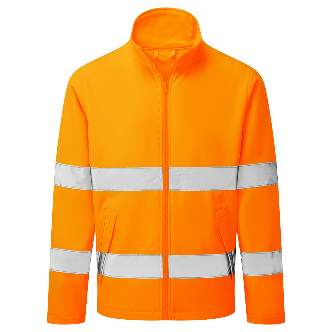 Portwest ES1 Essential Hi-Vis Softshell Jacket in Orange, main product image