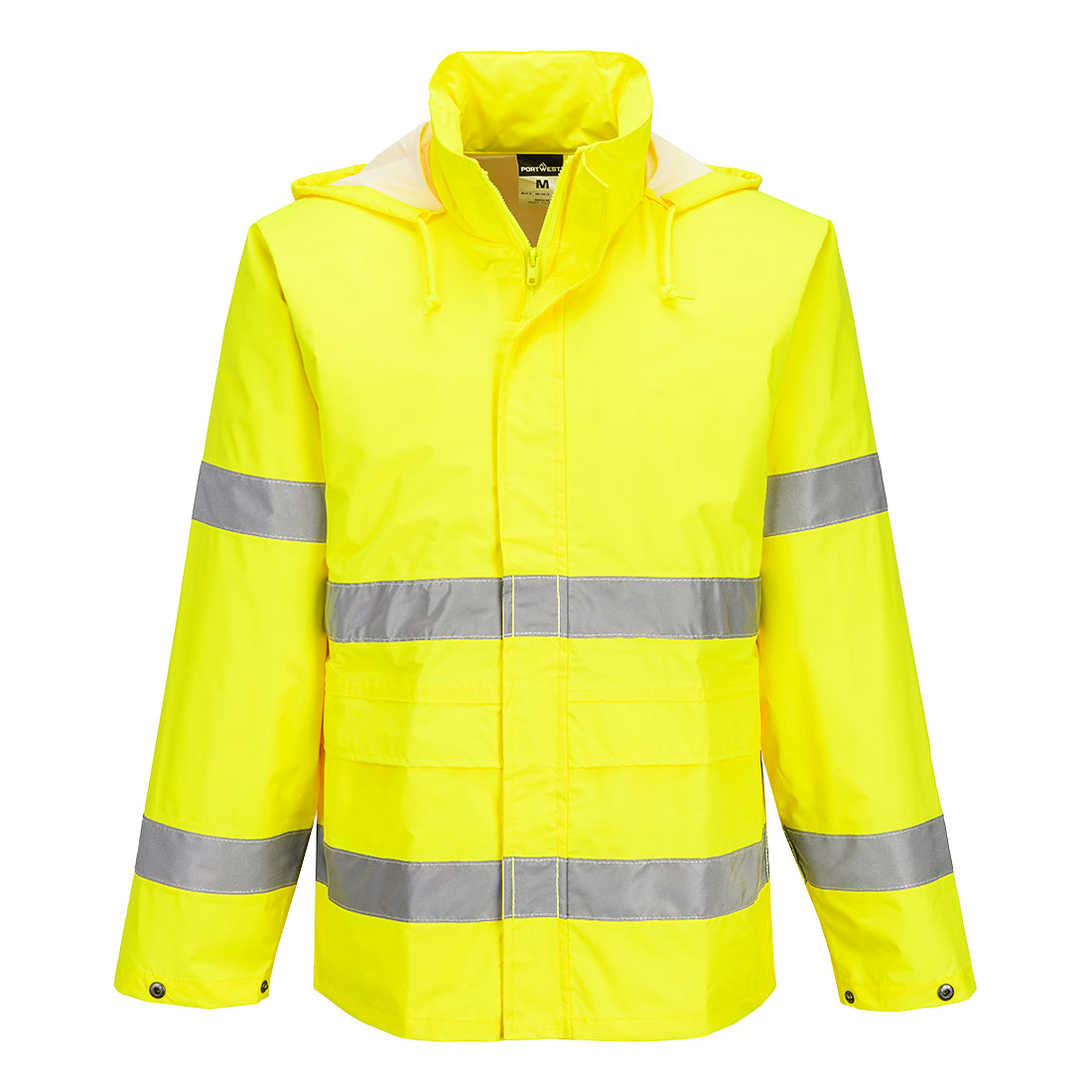 Portwest ES1 Essential Hi-Vis Rain Jacket in Yellow, image 2