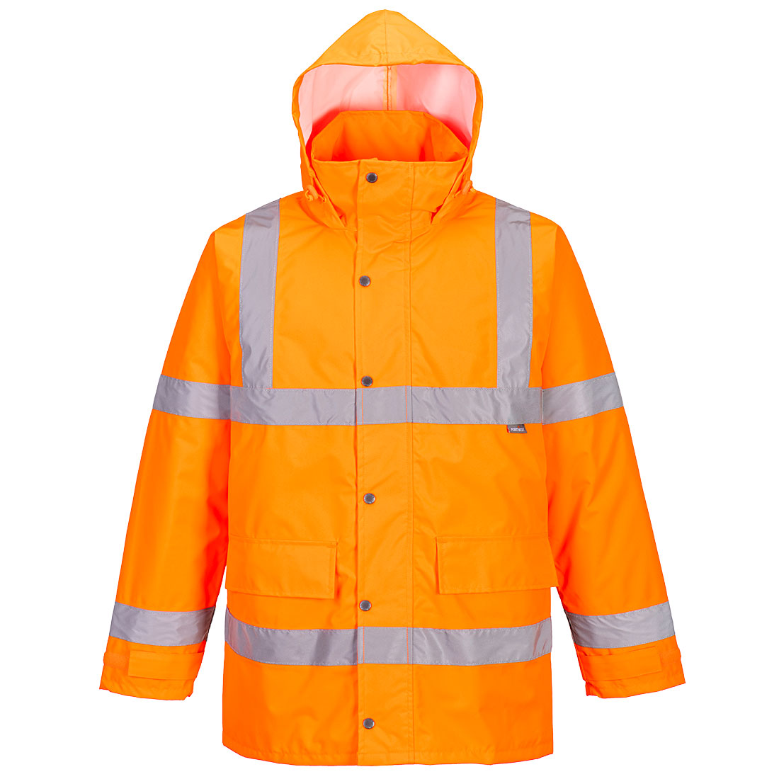 Portwest Essential Hi-Vis Winter Traffic Jacket in Orange, main product image