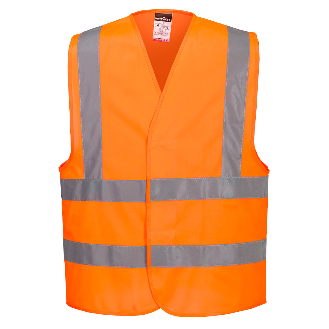 Portwest ES1 Essential Hi-Vis Band and Brace Vest in Orange, main product image